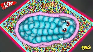 snake.io🐍pink cat snake skin🐍 snake party Zero to Hero gameplay||Snake Struggle