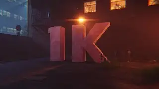 1000 Subscribers Celebration Animation /// 1K in 4K Urban Backyard blender CGI Hyperreal Destruction