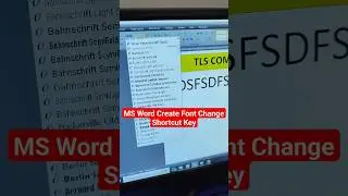 MS Word Create Font Change Shortcut key  #viral #msword #excel #computer