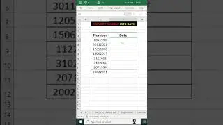 Excel Formula & Tricks - How to Convert Numbers into Date | 