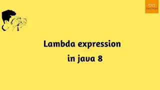 lambda expression in java 8
