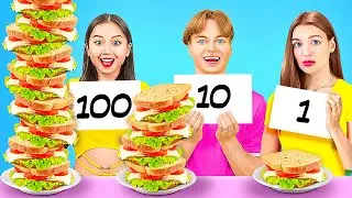 EXTREME 100 LAYERS CHALLENGE || 1000 Layers of Makeup, Food, Tattoos by 123GO! CHALLENGE