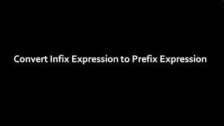 Convert infix expression to prefix expression Malayalam