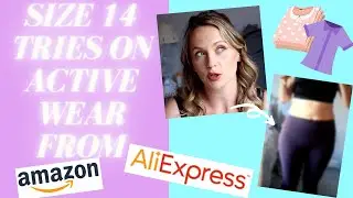 SIZE 14 TRIES ON ACTIVE WEAR FROM ALIEXPRESS AND AMAZON HAUL + A FEW BEAUTY BITS | GABRIELLEELLAH