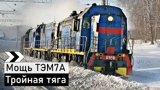 24 оси, 6000 л. с.: поездка на тепловозах ТЭМ7А [2010]