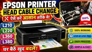 Epson L210, L220, L360, L380 Head Cable Change || How to Replace Head Cable Epson L380 ||