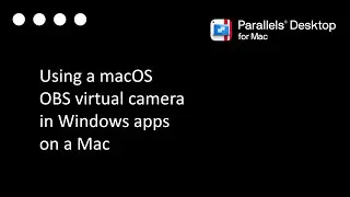 How to use a macOS OBS virtual camera in windows apps with Parallels Desktop - Quick tutorial