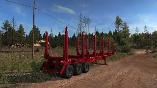 American Truck Simulator Update 1.34 (Buyable Log trailer)