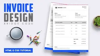 How to Make a Clean Invoice Design Using HTML & CSS | Invoice Template Design Tutorial
