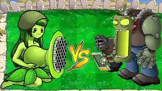 Girl Gatling Pea Vs All Zombies Vs Giga Gargantuar Vs Dr Zomboss Plants Vs Zombies Battlez