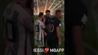 Messi and Mbappe Hug After Final Game #shorts #love