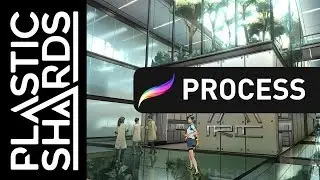 Background Drawing Time Lapse - Making a Glass Atrium in Procreate