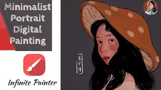 Minimalist Portrait Painting Process | Infinite Painter - A time lapse