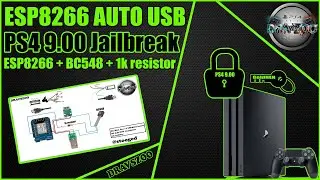 PS4 9.00 ESP8266 AUTO USB PSFree + GOLDHEN 2.4.B14 The Wolf HOST | BC548 + 1k resistor