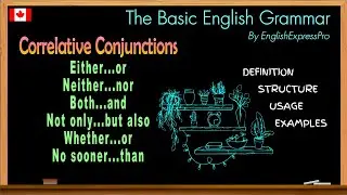 Correlative Conjunctions with meanings, structure, usage and example sentences