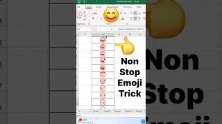 Excel: Endless Emoji Trick #excel #trending #exceltricks #exceltips #shortvideo