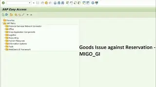How to do Goods issue against reservation in SAP MM || Reserve V3