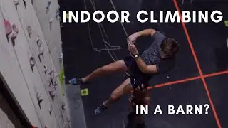 Climbing in a barn