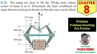8-22 Friction - Chapter 8 | Hibbeler Statics 14th ed | Engineers Academy