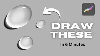 Procreate Drawing for Beginners | Realistic Water Droplets iPad Illustration - Digital Art Tutorial
