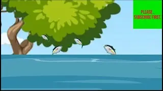 Fish jump from river/fish/river/jump/ no copyright/green screen