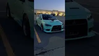 #mitsubishi Evo x rocking that light blue wrap