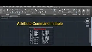 #3DDesigner Create Blocks with ATTRIBUTES in AutoCAD, attribute command in table,