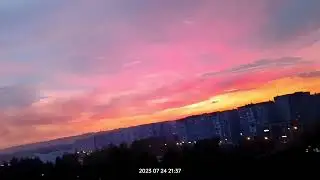 Всё,как всегда жара,потом дождь и прекрасный закат.