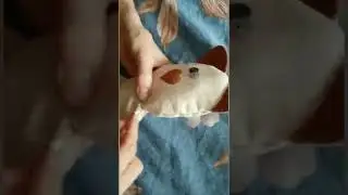 Шью котика изо льна.