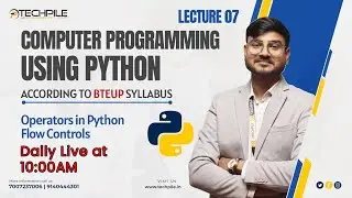 Ternary operator in Python || Assignment operator in Python || Flow controls in Python || Day 7
