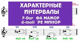 Характерные интервалы - F-Dur - d-moll - Фа мажор - ре минор