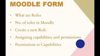 Moodle Tutorial for Developers - Roles, Capabilities and Permissions | Explained in details