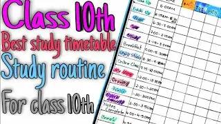 best Timetable for class 10 | class 10 timetable | hamari kaksha