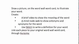 Aurasma Word Wall Project Intro