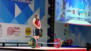 2015 YWC w53kg Rebekah Koha (Latvia) vs Yan Li (China)