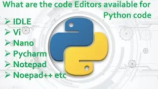4. Complete Python Basics for Automation-Code Editor for Python