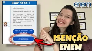 PASSO A PASSO PARA PEDIR A ISENÇÃO DO ENEM 2024 | Como pedir a isenção do Enem!
