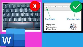 Align Text the right way with Tab Stops