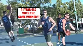 41 year old DOMINATING! Hits game winner, gets fancy assists, rebounds, & buckets!