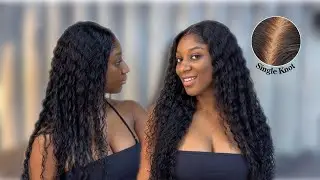 Ahuofe!!!!!! - *New single knot* pre-plucked deep wave frontal Wig Install ft Alipearl Hair