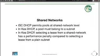 Using the Kea DHCP Server - Session 6 of 6. Migrating to Kea from ISC DHCP, 3 December 2020