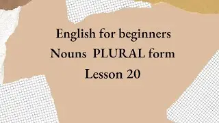 Nouns plural examples | beginner english #nounsplural #nounsexamples #beginnerenglish