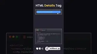 HTML details tag🔖 