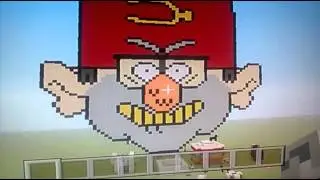 Minecraft PS3 pixel art grunkle stan