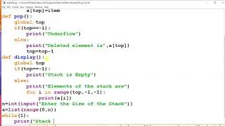 Stack Operations in Python