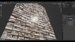 Blender Geometry Nodes Procedural Building Test1