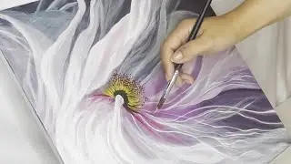 Ethereal Flower Painting / Acrylic Painting Step by Step #232