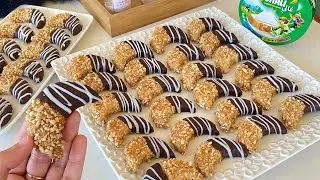غير ببيضة واحدة ✅ أروع حلوة بالفرماج 👌🏻 كذووووب في اليد قبل الفم 😋 ضروووري تجربيها للعيد