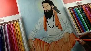 Drawing Shri Guru Ravidaas Ji Maharaj 😇 | Time-lapse