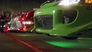 Fast & Furious (2001) Street Race Scene Feat MANUEL(Initial D) - GAS GAS GAS